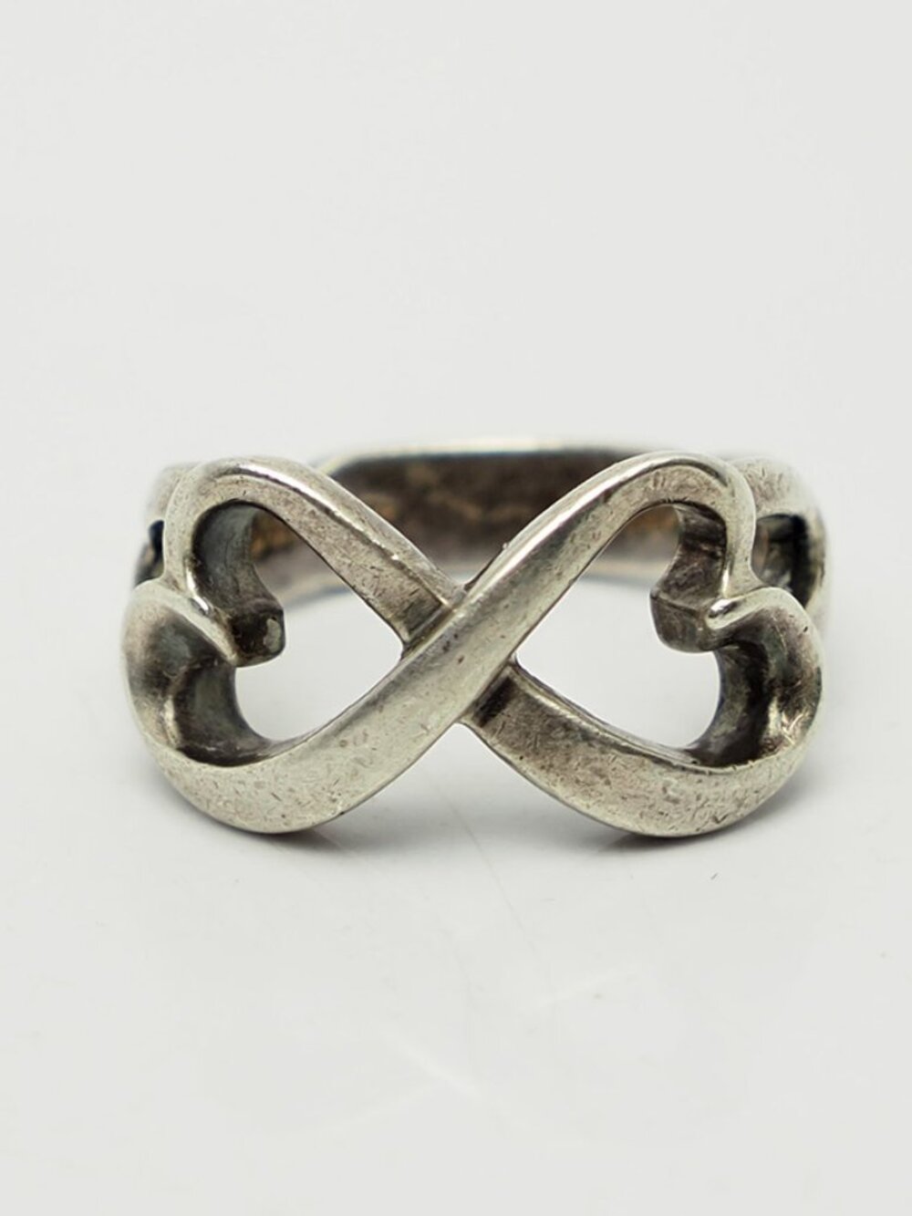 Paloma Picasso double heart sterling silver ring size 6.5 for TIffany & Co.